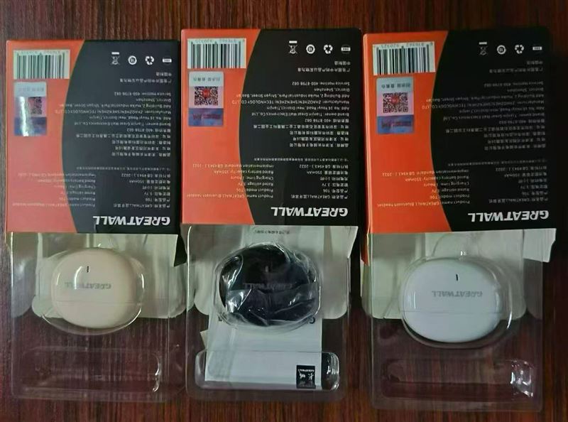 品牌长城TWS蓝牙耳机，2400pcs，原箱原件，带防伪标，3个颜色，一箱200个