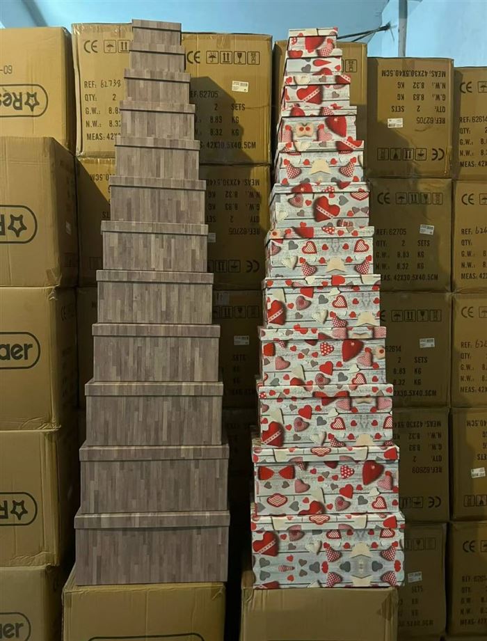 外贸精品礼盒 【收纳盒一套12个】 3吨超低价处理！ 实物很高端！