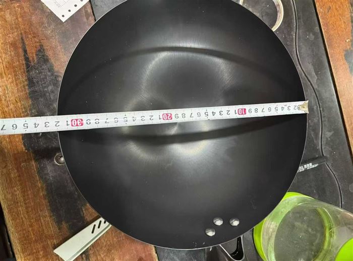 32木柄特厚圆底炒锅到货 