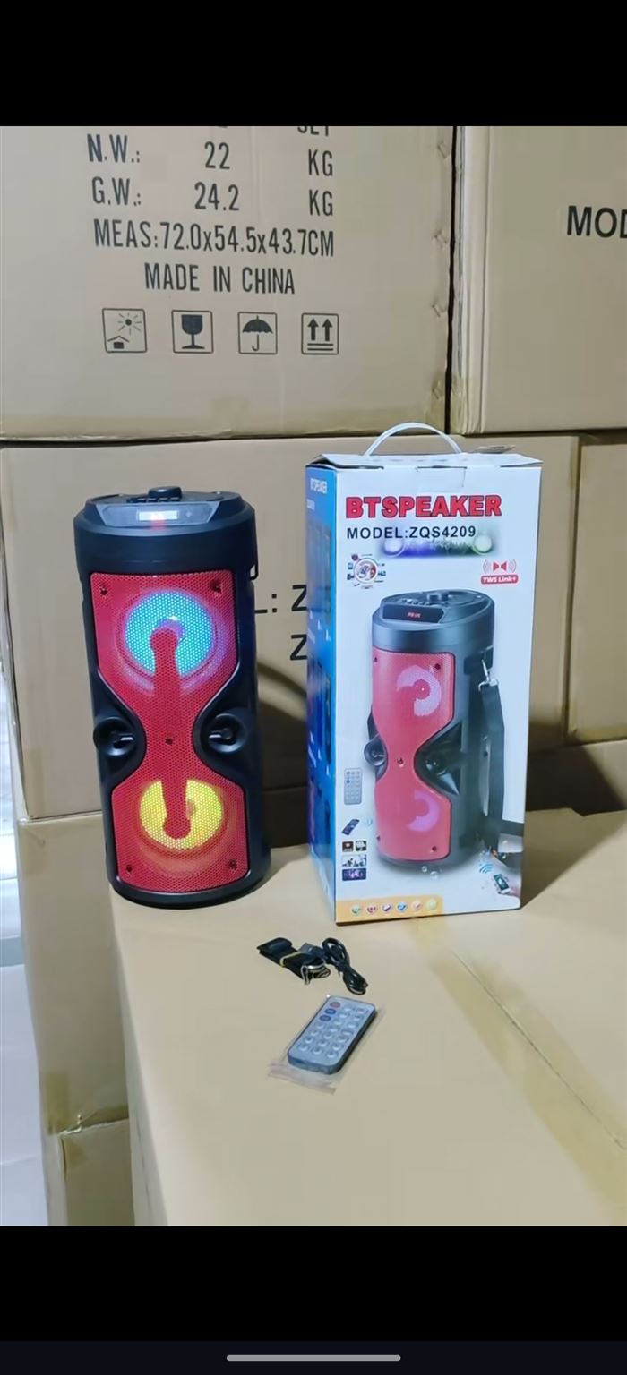 外贸爆款4209音箱，双四寸喇叭，一箱12个，适合户外，广场舞，可带话筒，现货供应 ​
