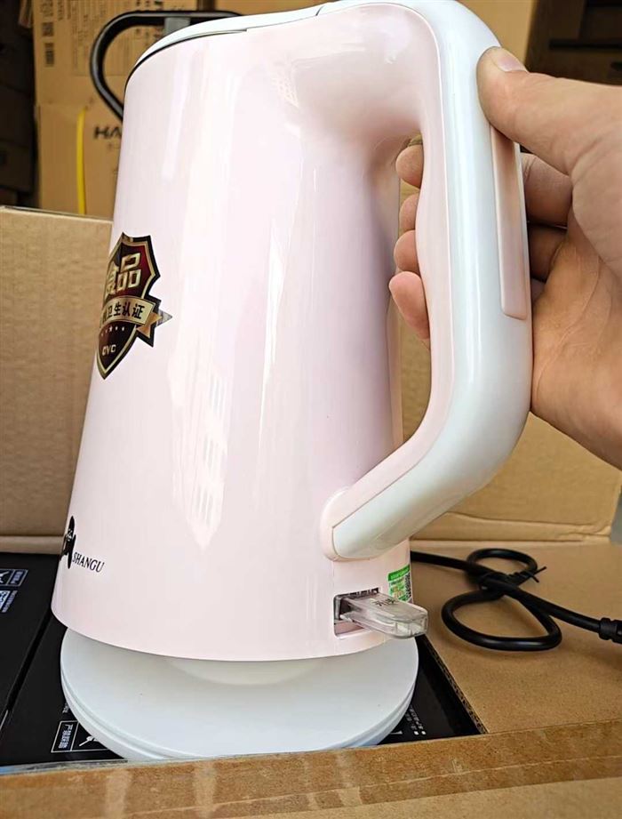 “谷”品牌电热水壶 1.8升 一体拉伸不锈钢内胆 防水下开关 现货64台