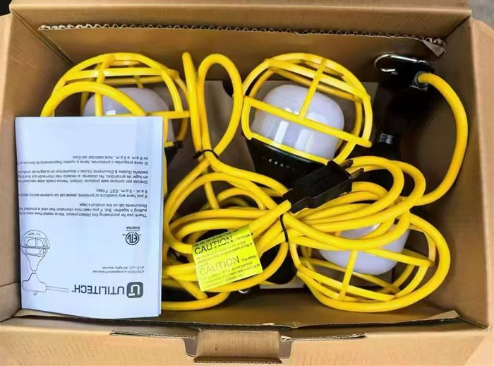 外贸美规110V LED6头串灯（外贸尾货），15米防水铝线串灯一柜，外贸款