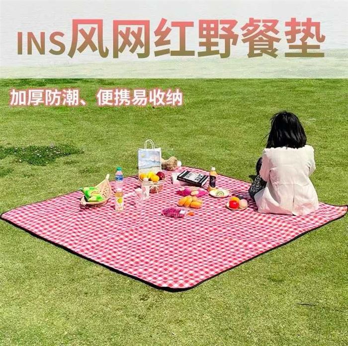 户外用品，三层加厚野餐垫尺寸2×2米三层加厚超声波的