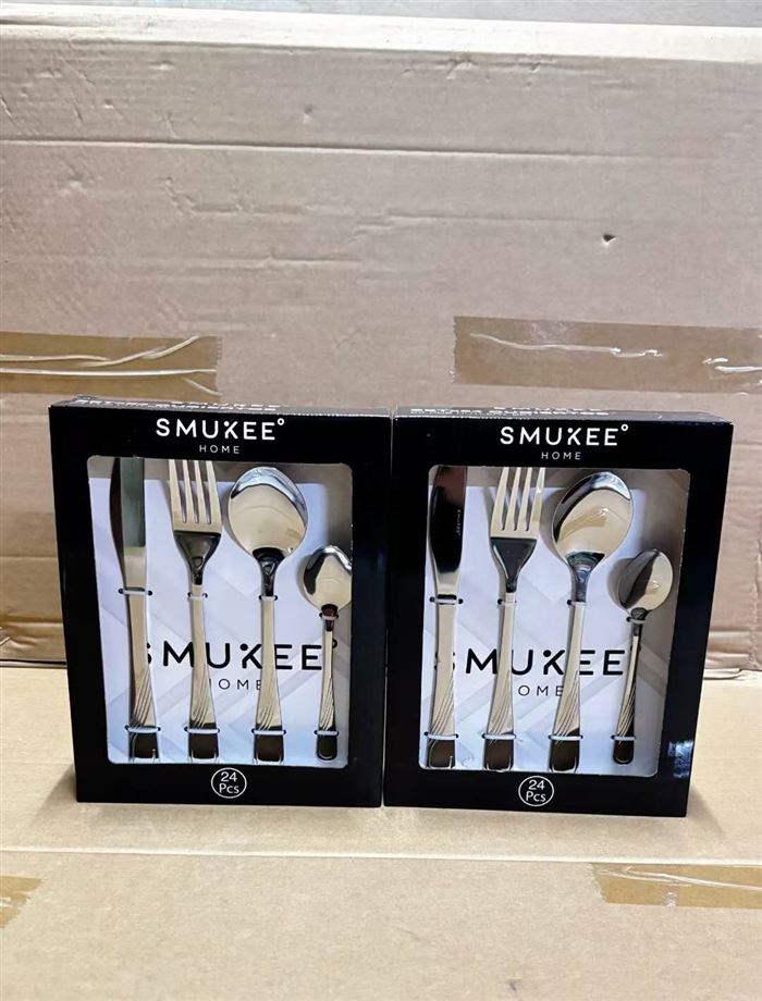 外贸24件套不锈钢餐具5400套,尾货原箱处理💰1x