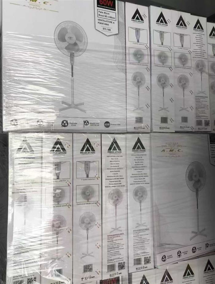 220v出口外贸， 16寸落地扇， 欧规 质量非常好！ 3000台 低价处理 220v出口外贸， 16寸落地扇， 欧规 质量非常好！ 3000台 低价处理 电话微信同号15515665791 主做全品类五金百货，小电器，更多商品，欢迎国内外友人，前来加微咨询洽谈合作。