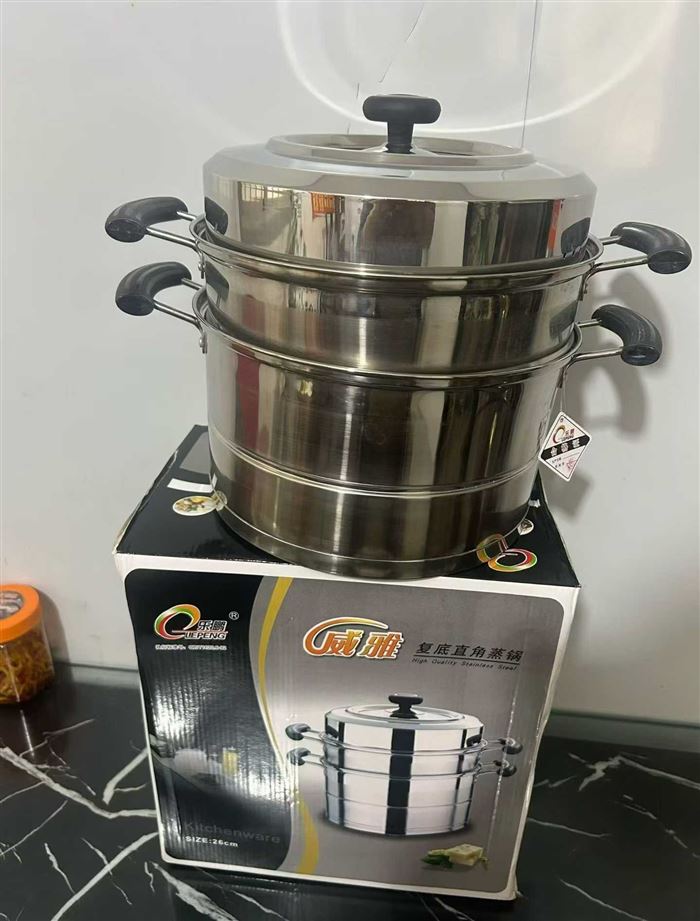 高端复底内径26cm二层蒸锅，单套净重5斤左右，原件彩盒，特价45💰