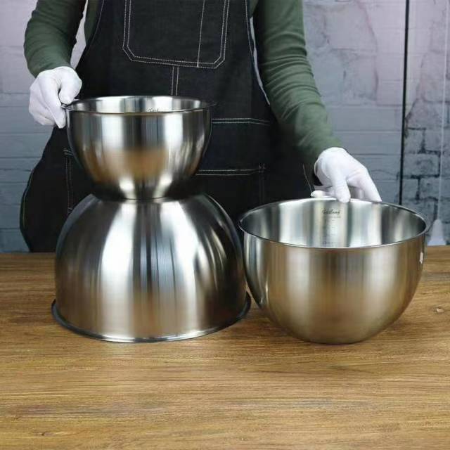 菲仕朗搅拌碗三件套装，28*17cm7L、24*15cm4L、20*12.6cm2L 釆用1.0mm304不锈钢料，内外精细哑光处理，一箱6套