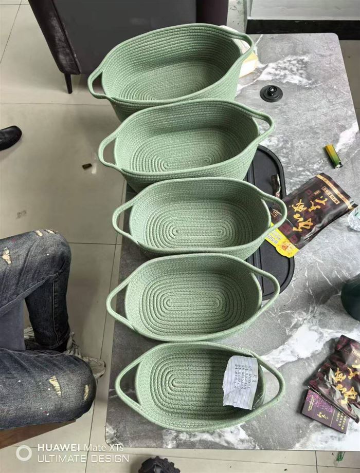 北欧风多功能 收纳篮 10000个，手工绵绳编织，品质很好，块块钱