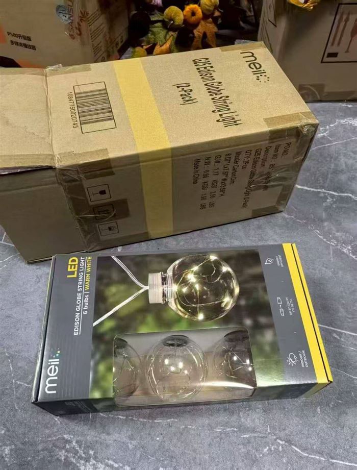 出口 LED球形灯串，线长3米，亚克力透明罩，一个大包装，装两套，数量，4300套