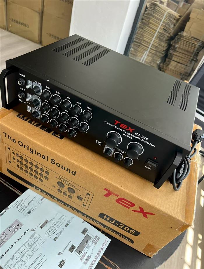 TEX HJ-206 双通道立体声数字回声K歌合并功放，原件处理68台 