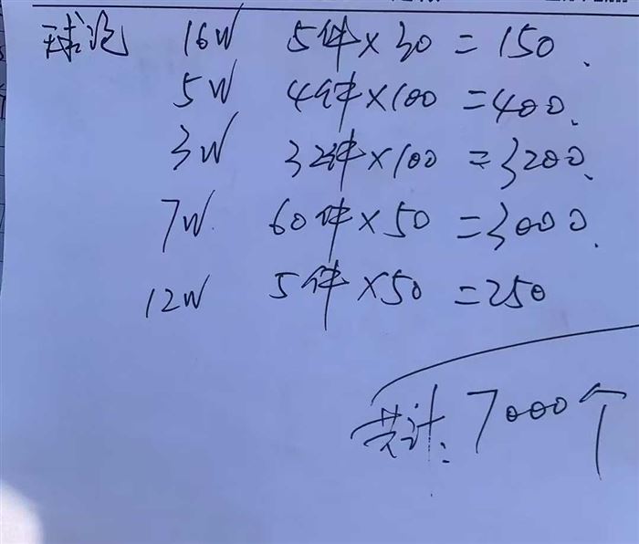 灯泡7000个，毛毛钱一个，对口的老板来吧