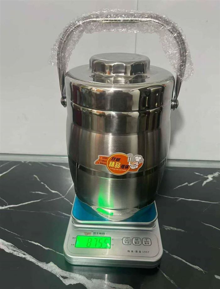 2.3L加厚鼓形提锅饭盒，入库15件特价出，每件24个