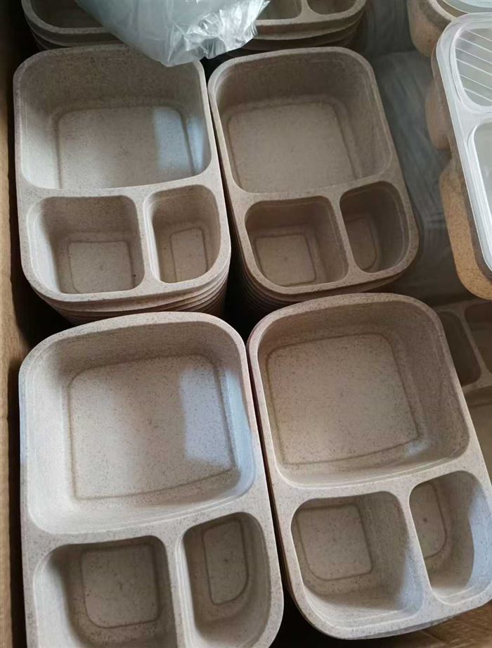 便当饭盒15000个，盖子PP高透，盒子PP+小麦秸秆环保餐盒，四个颜色，整箱整件，