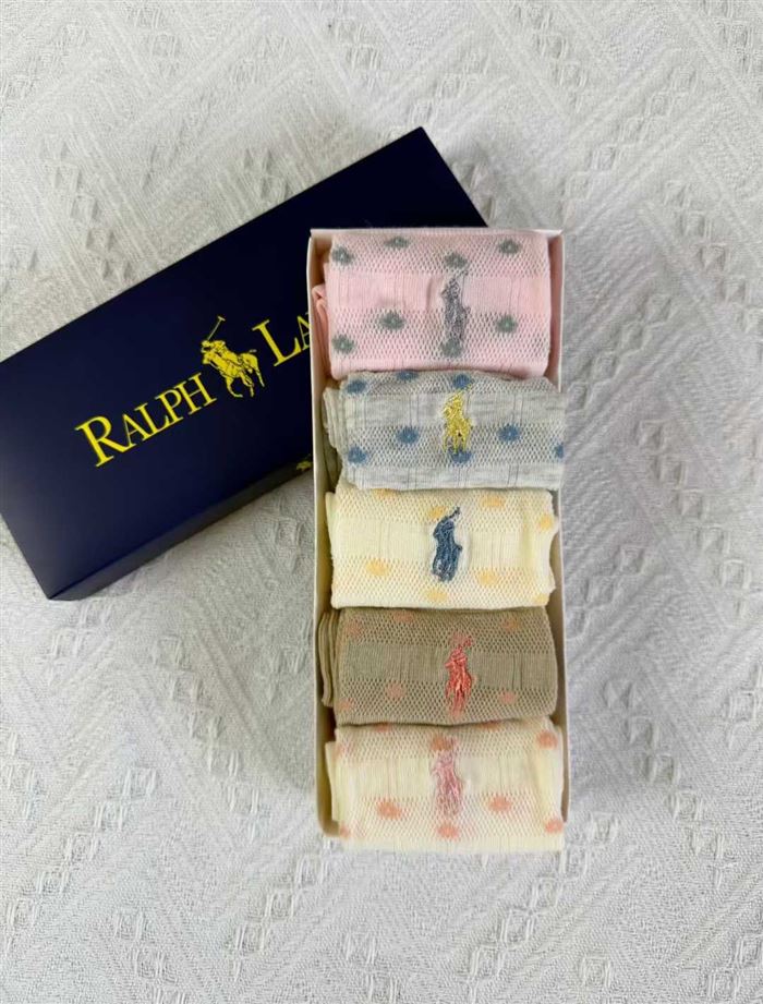 袜子品牌高端货保罗 新款 女款 一盒5双 一体机 刺绣