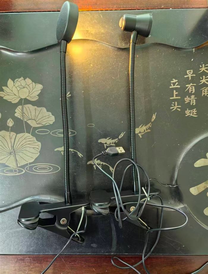 USB软管弯曲可调节夹子台灯 20000套 床头LED射灯 电商快递包装 几块钱💰