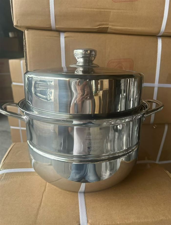28cm特厚精品双蓖蒸锅，特价冲量20件，每件24套、吸塑包装，精抛光，可冲39元、49元店[發][發][發]