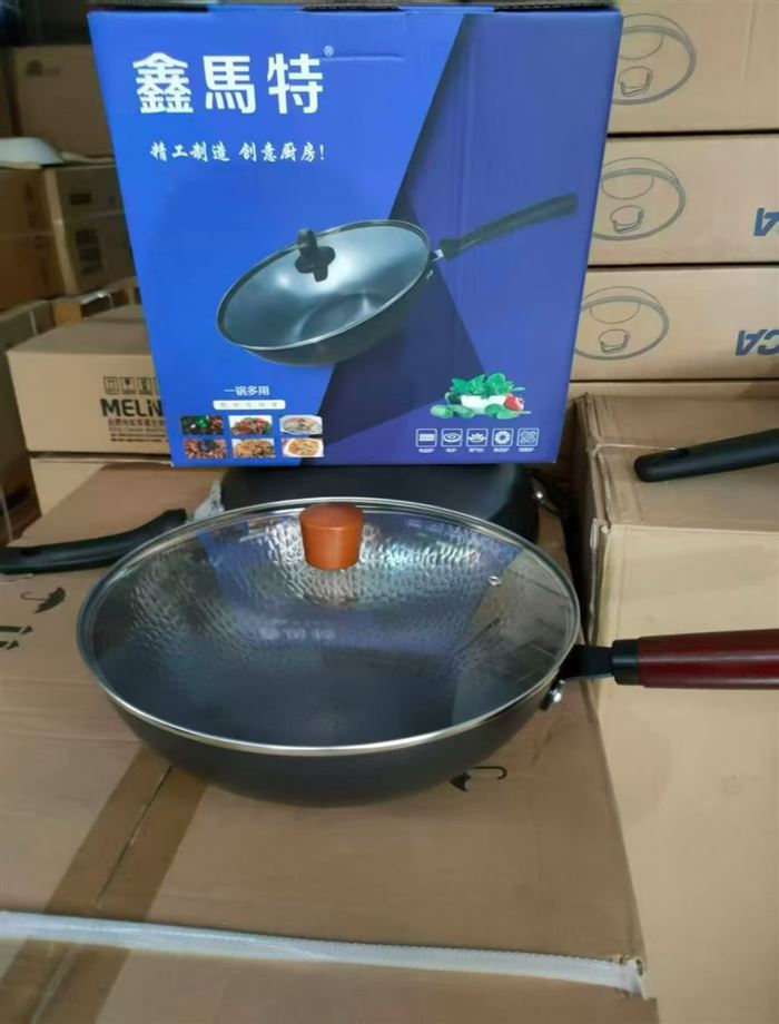 30尺寸圆底铁锅到货2000套 彩盒独立包装 能做的速度