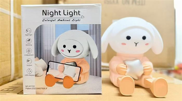 兔子台灯，带手机支架，1000pcs，原箱原件，都有电，低价清货处理