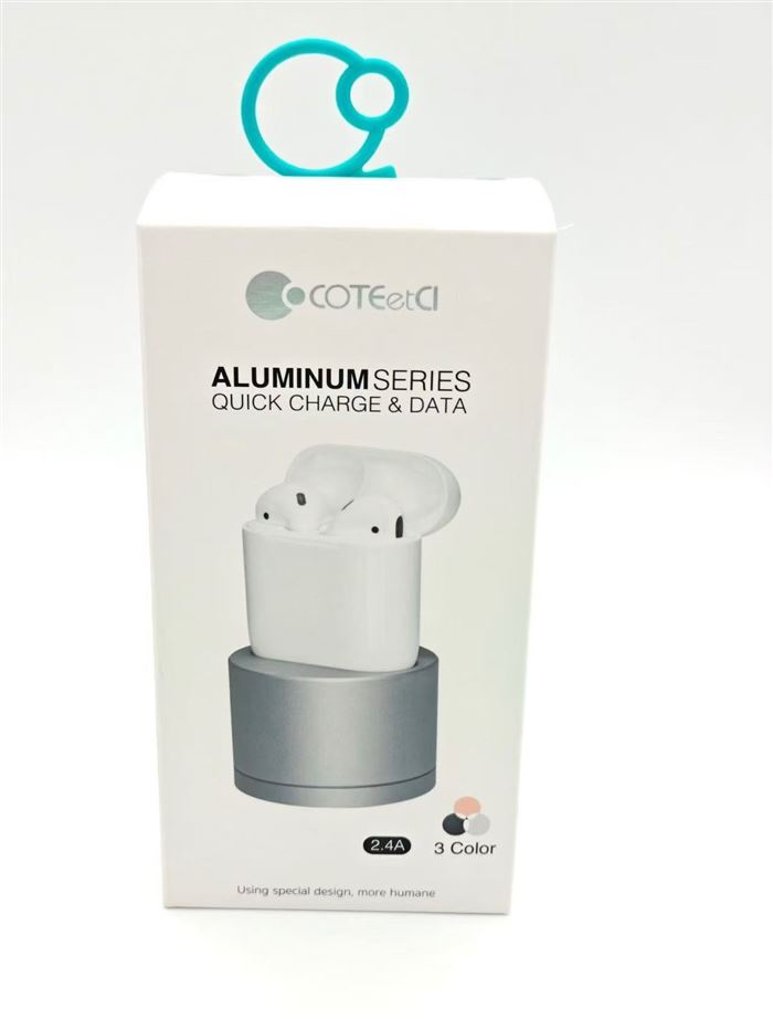出口外贸 Airpod Charger Dock苹果耳机充电底座，铝合金材质，净重152g，银色/深灰两色，全新盒装到货430 套